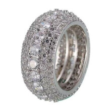 Moissanite Ring for Men S925 Sterling Silver Pave Setting