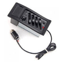 NICEXMAS Acoustic Guitar Pickup Black 4-Band Preamp