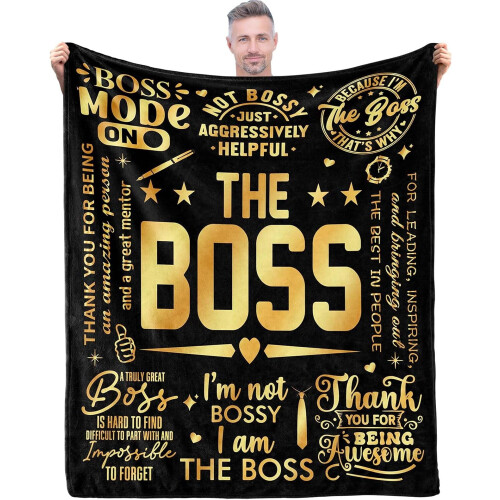 Κουβέρτα Boss Day για Εκείνον50x60 ίντσες Αστεία, Δροσερό