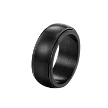 Men's Titanium Black Wedding Band Ring Smooth Unisex