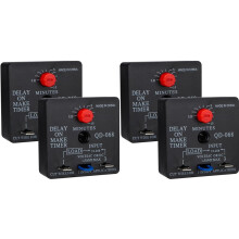 4 Stuks Vertraging op Maak-Timer, QD-068, 0,03 Tot 10 Min, Instelbare Vertraging, 19-288 VAC of