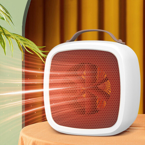 Electric Desktop Heater 500W with Tip-Over Protection White