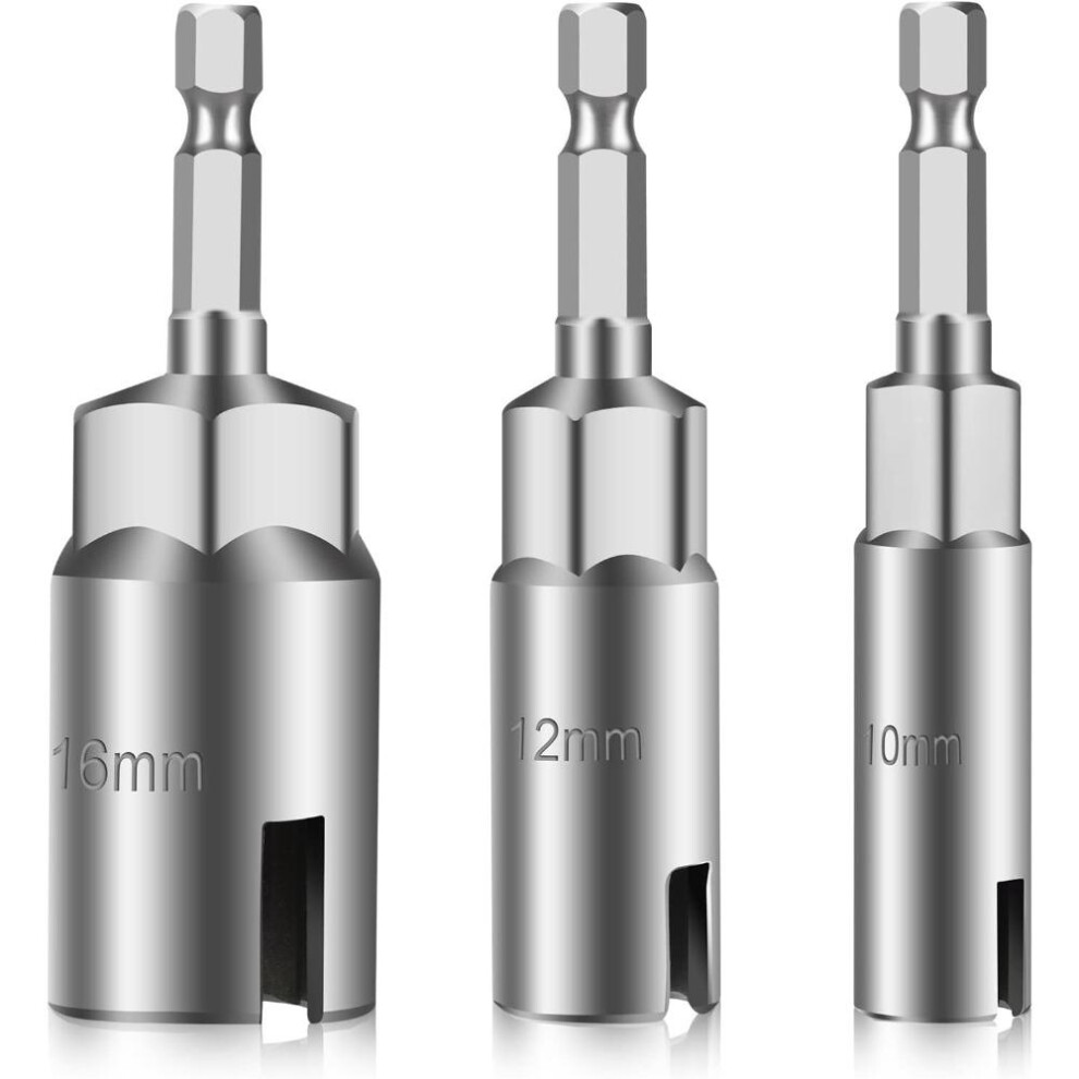 Power Wing Nut Driver Set 1/4" Hex Shank 3 Pcs 9336866267242