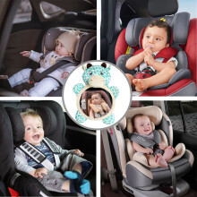 Soft Fluff Baby Car Toy Bear Rearview Mirror 1 Pack