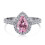 Pear Cut Moissanite Ring 925 Sterling Silver 1