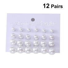 Women's White Pearl Earrings Hypoallergenic Surgical Steel
