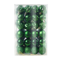 Silver Shatterproof Christmas Ornaments Set 48PCS