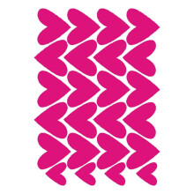 Hearts Wall Decals Vinyl Peel and Stick 24 PCS