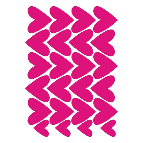Hearts Wall Decals Vinyl Peel and Stick 24 PCS