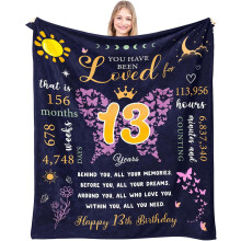 Couverture pour filles de 13 ans 60 x 50 pouces