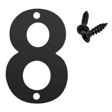 Large Black Floating House Numbers Exterior 3 pcs