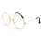 Metal Frame Round Eyeglasses Clear Lens Lightweight 1