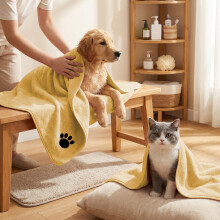 Microfiber Pet Bath Towel Absorbent 19.68x39.37 in