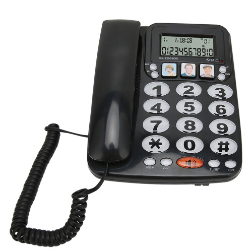 Caller ID Corded Phone Adjustable Ringtone 16 Memory