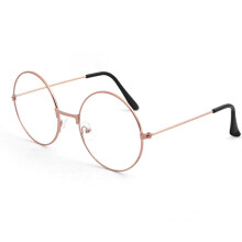 Metal Frame Round Eyeglasses Clear Lens Lightweight