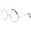 Metal Frame Round Eyeglasses Clear Lens Lightweight 1