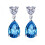 Sterling Silver Blue Topaz Drop Earrings 1 Pair 1
