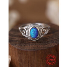 Sterling Silver Opal Ring for Women S925 1 piece