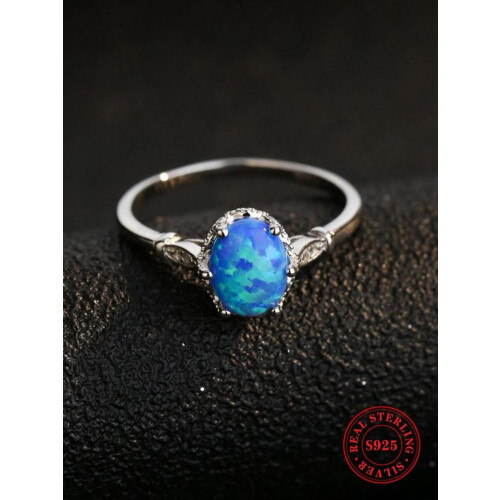 APIPEE Opal Ring for Women Sterling Silver S925