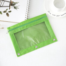 3-Ring Binder Pouch Transparent Zipper Large Capacity