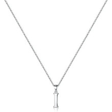 925 Sterling Silver Initial Pendant Necklace Women Figaro