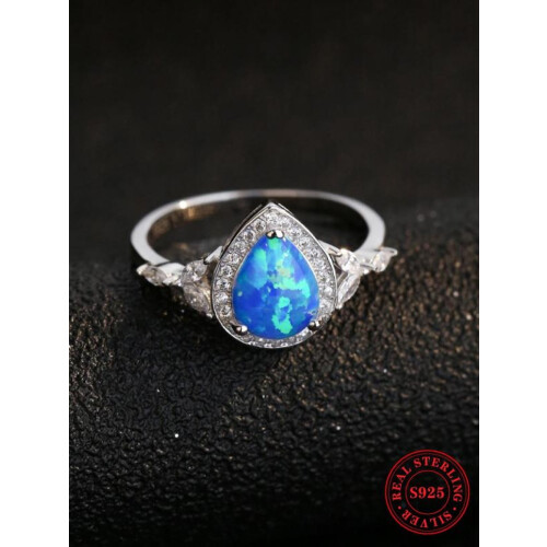 APIPEE Opal Ring Sterling Silver 925 Women