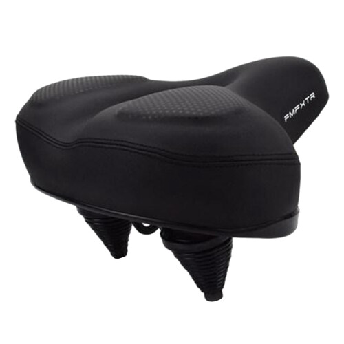 Extra Wide Padded Bike Saddle with Tail Light Brown Gel