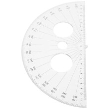 LEORX Protractor Transparent Geometry Tool 1 Piece