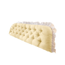 Yellow Velvet Wedge Headboard Pillow 47.2x19.6 Inch
