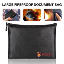 Fireproof Document Bag A4 Size 13.7x9.8 Inch Water Resistant