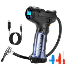 Handheld Tire Air Pump with Digital Gauge and 12V Battery