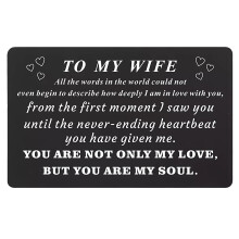 Engraved Metal Wallet Card Personalized 1pc