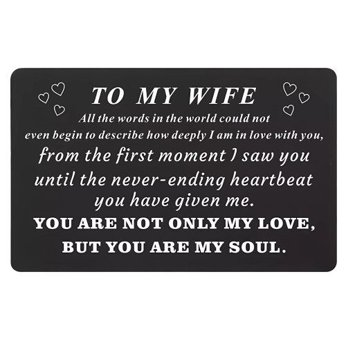 Engraved Metal Wallet Card Personalized 1pc