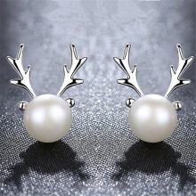 925 Sterling Silver Stud Earrings with Cubic Zirconia