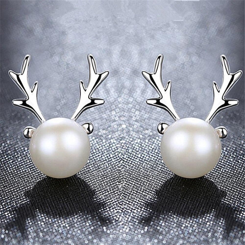 925 Sterling Silver Stud Earrings with Cubic Zirconia