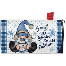 Gnomies Mailbox Cover Magnetic Winter Decor 21x19 Inch