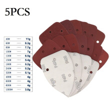 Sandpaper Triangle Abrasive Disc 5 pcs 140x98 mm 800 grit