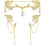 Rhinestone Leaf Headband with Elf Ears Cuffs 2 Pack 1