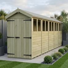 4 x 20 Apex Shed Tanalised (Double Door, With Windows)