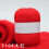Thin Mink Yarn Roll Bright Red Lightweight Warm 1
