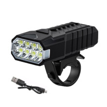 Lampka rowerowa ABS Body8LED Beads wodoodporna, ładowana przez USB