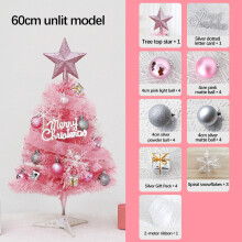 Mini Pink Christmas Tree with LED Lights and Stand