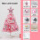 Mini Pink Christmas Tree with LED Lights and Stand 1