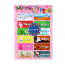Oahisha Educational Poster Set Alphabet Colors Animals