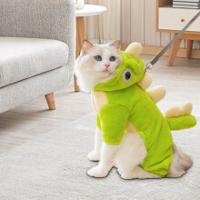 Dinosaur Cat Costume Soft Cotton Fleece XS–XXL