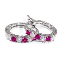 925 Sterling Silver White Gold Plated Cubic Zirconia Hinge