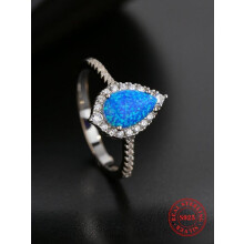 APIPEE Sterling Silver Opal Ring for Women 1