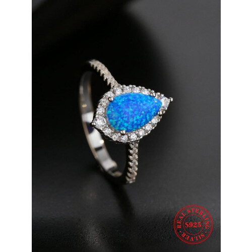 APIPEE Sterling Silver Opal Ring for Women 1