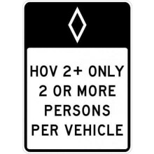 Metalowy znak naziemny HOV Definition 8x12 cali