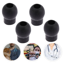 LEORX Stethoscope Earbuds Black PVC 4 pcs